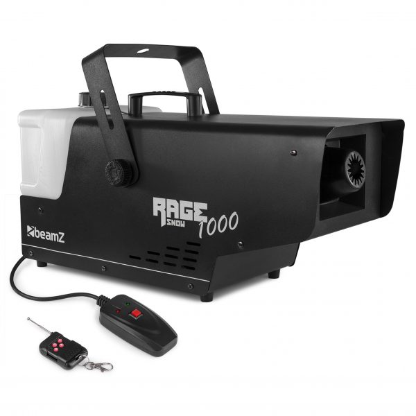 Beamz Rage 1000 Snow Machine with Wireless Controller DJ Mix Club