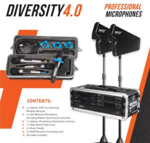 Hybrid+ Diversity 4.0 UHF Pro Microphone System