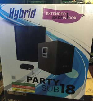 Hybrid Party Sub 18  Active 18″ Sub Speaker/Cable Bundle