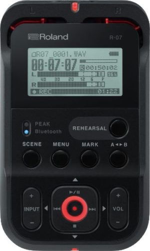 Roland R-07-BK Wave/MP3 Recorder – Black