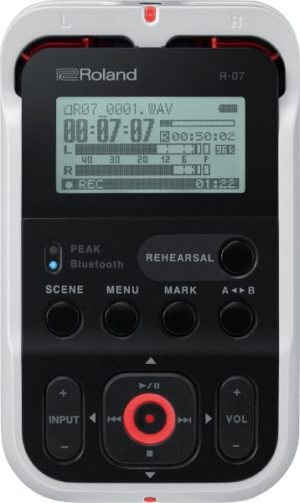 Roland R-07-BK Wave/MP3 Recorder – White
