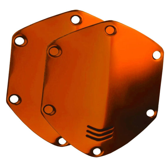 Orange custom headphone shield