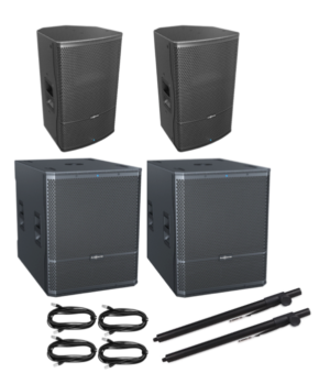 Audiocenter EA512 + Audiocenter EA5118 Active 8000w Speaker Combo