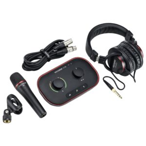 Focusrite ‘Vocaster One Studio’ USB-C Podcasting Audio Interface Bundle