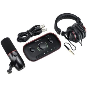 Focusrite ‘Vocaster Two Studio’ USB-C Podcasting Audio Interface Bundle