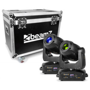 Beamz Ignite 180 LED Moving Head Spot 2PC in Flightcase