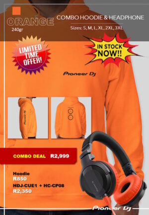 Pioneer DJ Adult Combo Hoodie & Headphone – Orange