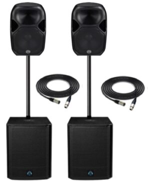 Wharfedale Titan Active AX12B + T-Sub AX15 B Subwoofer Speaker Combo