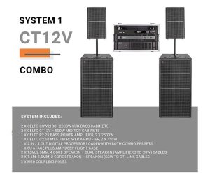 Celto Acoustique System 1  CT12V/CSW218C – Speaker Combo