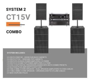 Celto Acoustique System 2  CT15V/CSW218C – Speaker Combo