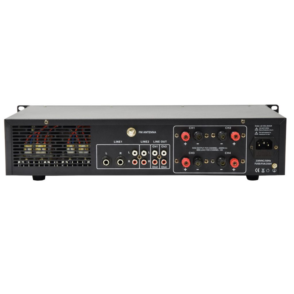 Adastra A4 2U Mixer Amplifier 4X 200W - Image 2