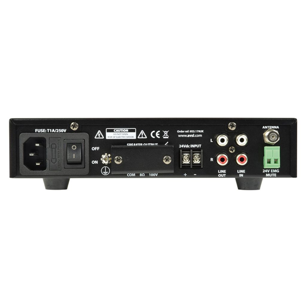 Adastra UM90 100V Mixer Amplifier 90W USB/FM/BT - Image 3