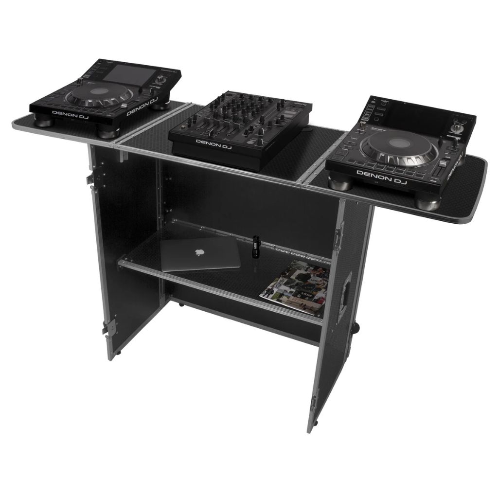 UDG Ultimate Fold Out DJ Table MK2 (Silver/BK) w/ Wheels - Image 2