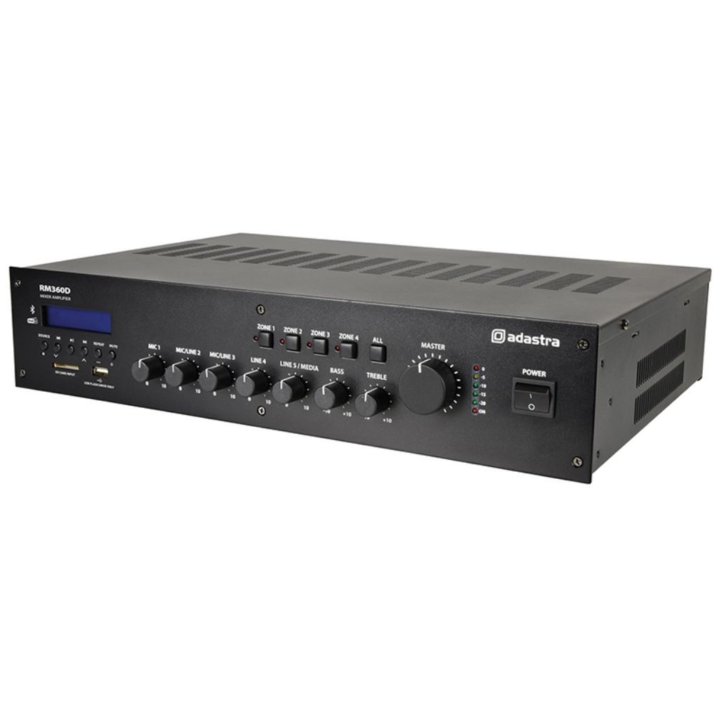 Adastra – RM360D Mixer Amplifier USB/BT/FM/DAB+ 100V 360W - Image 2