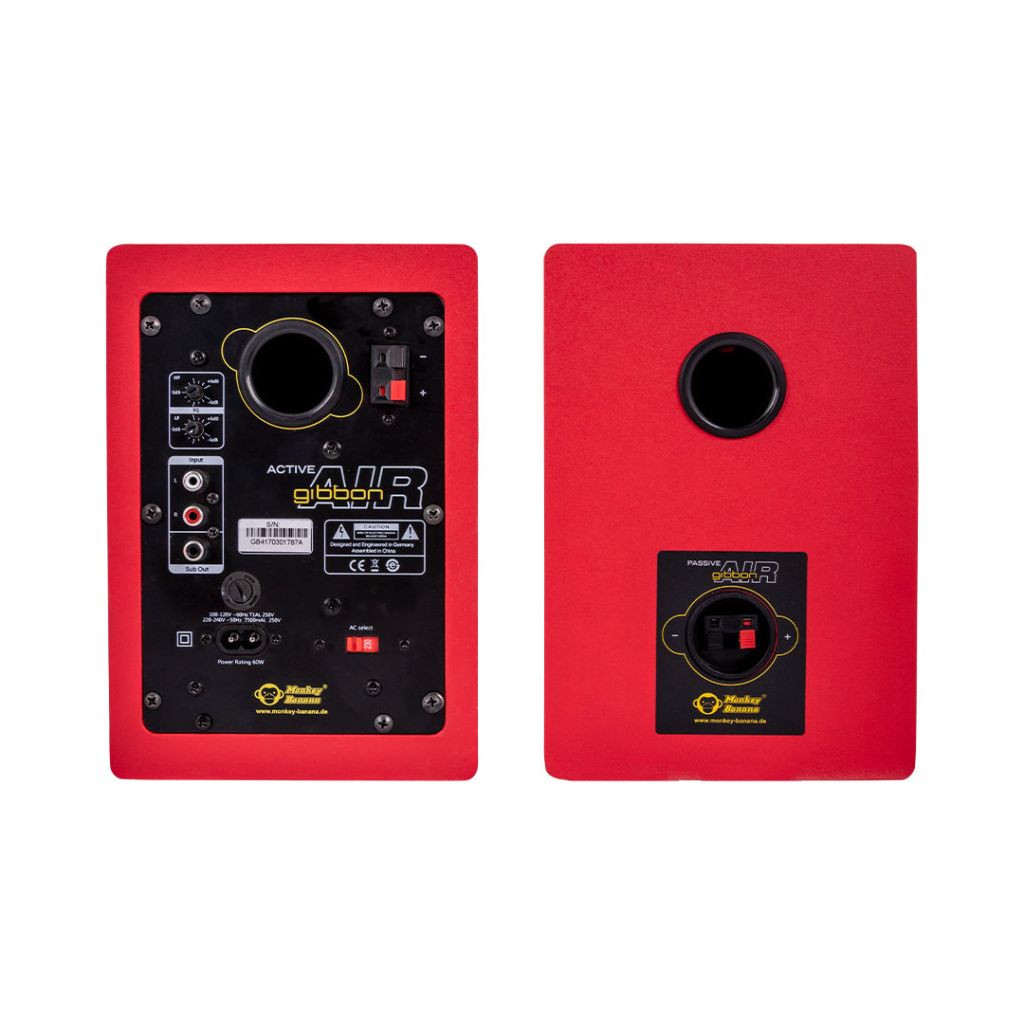 Monkey Banana Gibbon Air Active 4" Studio Monitor BT Red (pair) - Image 3