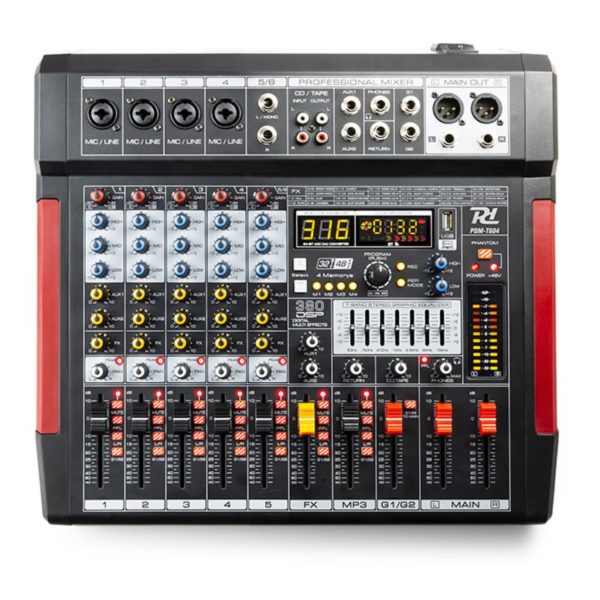 Power Dynamics PDM-T604 6CH Mixer BT/MP3/USB/380DSP Record