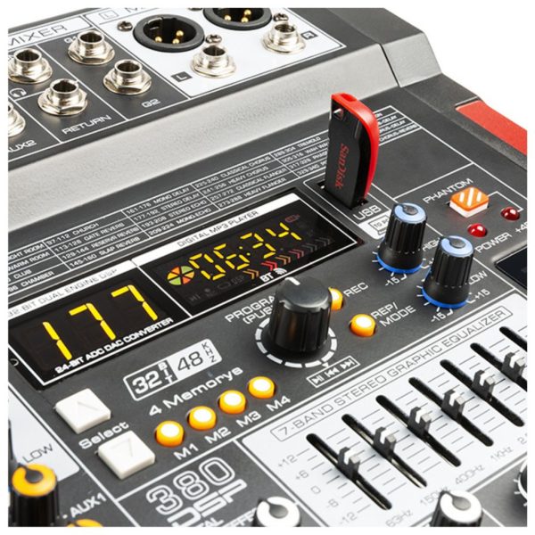 Power Dynamics PDM-T604 6CH Mixer BT/MP3/USB/380DSP Record - Image 2