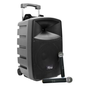 Filo FDA15PA Portable PA 2x UHF Mics/MP3/USB/SD/FM/BT 15inch